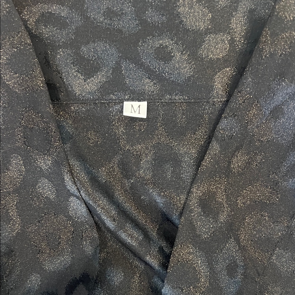 Amazon Essentials Black Patterned Women's Robe - Picture 2 of 5